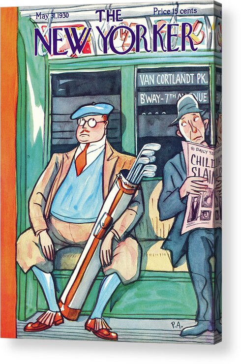 Golf Acrylic Print featuring the painting New Yorker May 31st, 1930 by Peter Arno