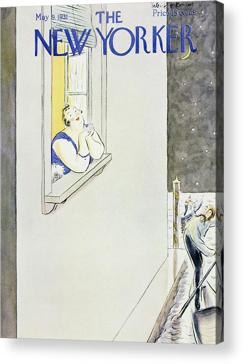 Illustration Acrylic Print featuring the painting New Yorker May 9 1931 by Helene E Hokinson