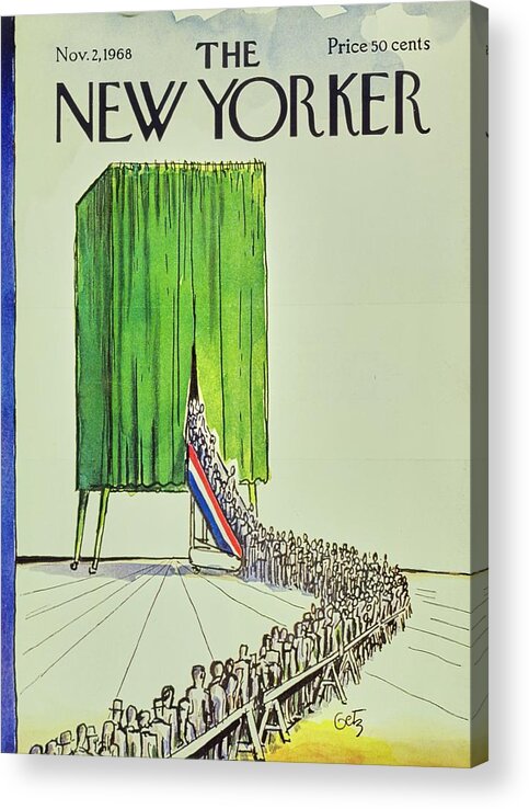 Illustration Acrylic Print featuring the painting New Yorker November 2nd 1968 by Arthur Getz