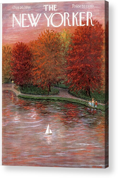Season Acrylic Print featuring the painting New Yorker October 20th, 1956 by Edna Eicke