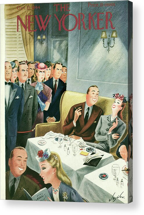 Restaurant Acrylic Print featuring the painting New Yorker October 21, 1944 by Constantin Alajalov