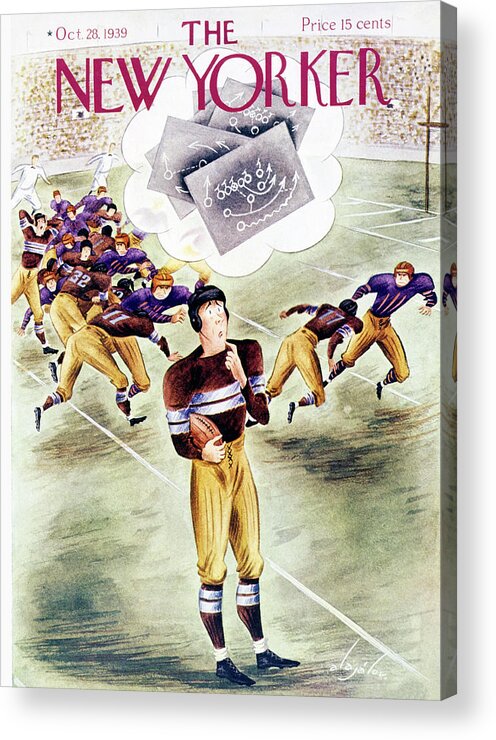 Sports Acrylic Print featuring the painting New Yorker October 28 1939 by Constantin Alajalov