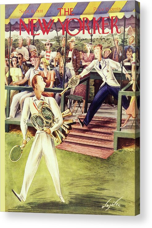 Sport Acrylic Print featuring the painting New Yorker September 10 1938 by Constantin Alajalov