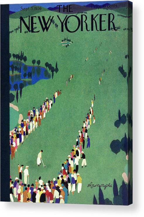 Sport Acrylic Print featuring the painting New Yorker September 5 1936 by Arthur K Kronengold