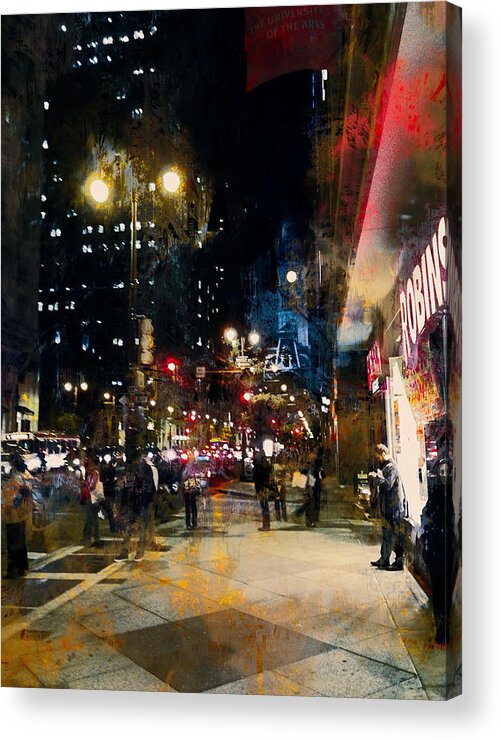 Night Acrylic Print featuring the photograph Night in the City by John Rivera