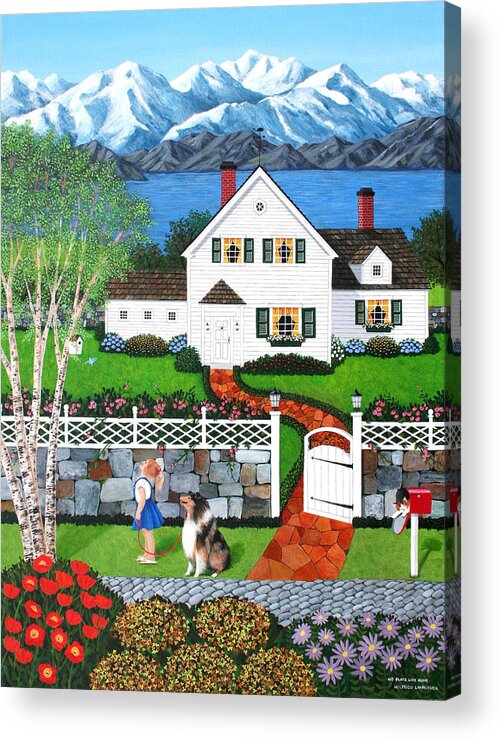 Naive Acrylic Print featuring the painting No Place Like Home by Wilfrido Limvalencia