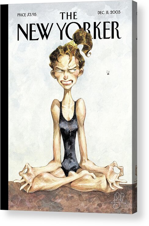 Exercise Acrylic Print featuring the painting Ohmmm by Peter de Seve