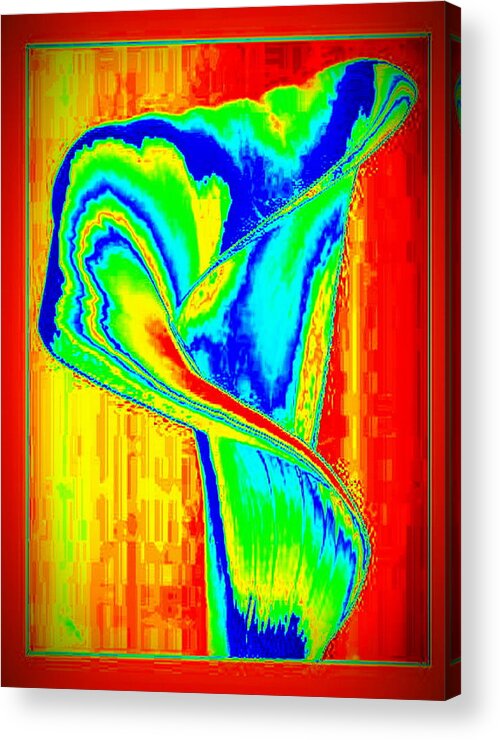 Rose Acrylic Print featuring the digital art Ombre Rose by Mary Russell