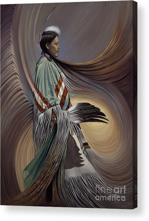 Native-american Acrylic Print featuring the painting On Sacred Ground Series I by Ricardo Chavez-Mendez