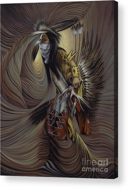 Native-american Acrylic Print featuring the painting On Sacred Ground Series IIl by Ricardo Chavez-Mendez