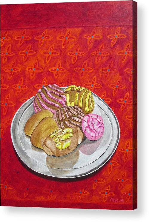  Acrylic Print featuring the painting Pan dulce II by Manny Chapa