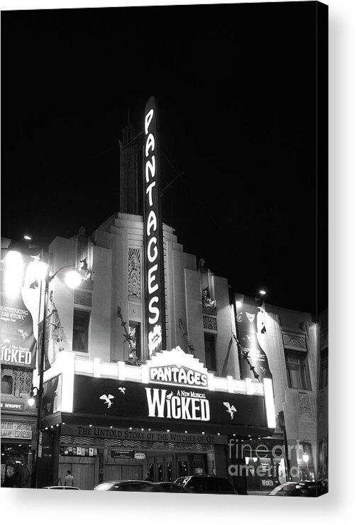 Pantages Acrylic Print featuring the photograph Pantages Theatre by David Doucot