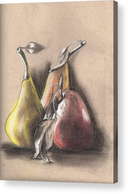  Acrylic Print featuring the painting Pear2 by Hae Kim