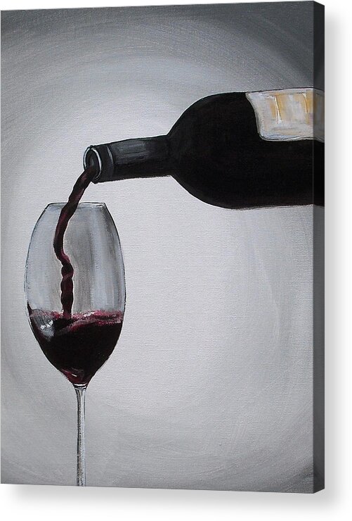 Wine Acrylic Print featuring the painting Pleasure in a Glass by Melissa Torres