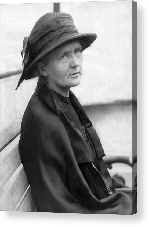 1923 Acrylic Print featuring the photograph Portrait of Marie Curie by Underwood Archives
