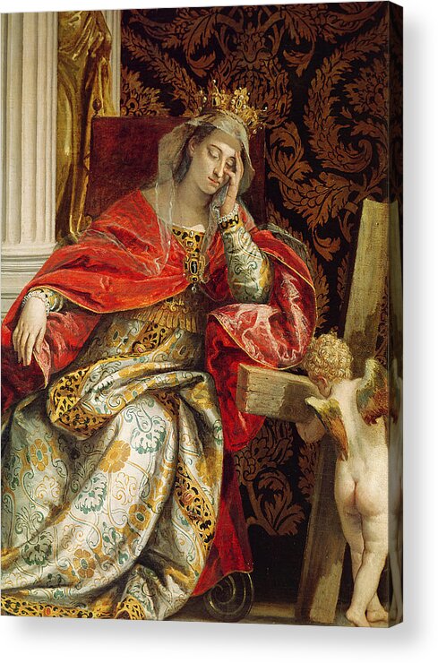 Portrait Of Saint Helena Acrylic Print featuring the painting Portrait of Saint Helena by Veronese