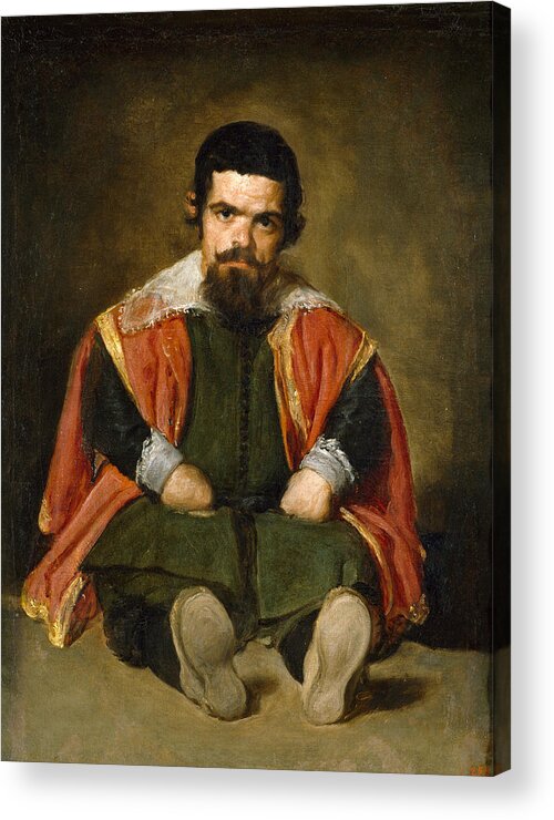Diego Velazquez Acrylic Print featuring the painting Portrait of Sebastian de Morra by Diego Velazquez