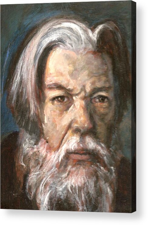 Portrait Acrylic Print featuring the painting Portrait Of The Artist by Scott Cumming