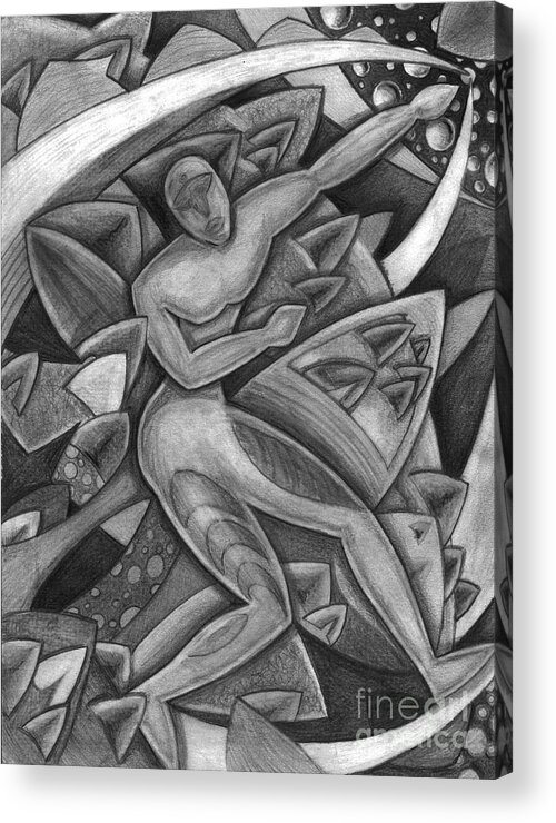 Figure Acrylic Print featuring the painting Power of the Dance - Reach by Mark Stankiewicz