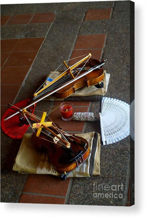 Violin Acrylic Print featuring the photograph Quiet Music by Roseann Errigo