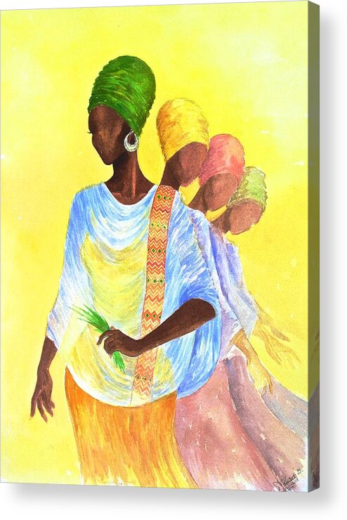 Mahlet Acrylic Print featuring the painting Reflection by Mahlet