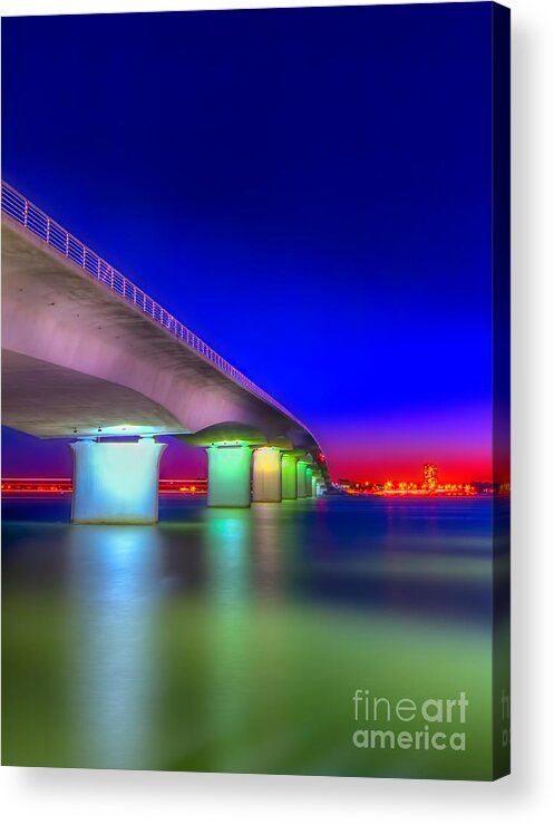 Ringling Bridge Acrylic Print featuring the photograph Ringling Bridge by Marvin Spates