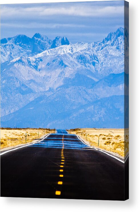 Mountains Acrylic Print featuring the photograph Road to the Mountains by Alexis Birkill