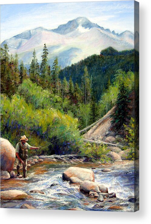 Colorado Acrylic Print featuring the painting Rocky Mountain High by Mary Giacomini