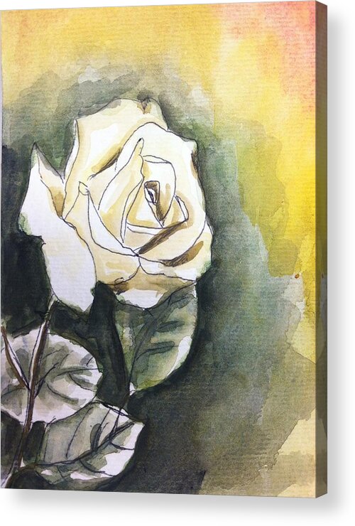  Acrylic Print featuring the painting Rose by Hae Kim