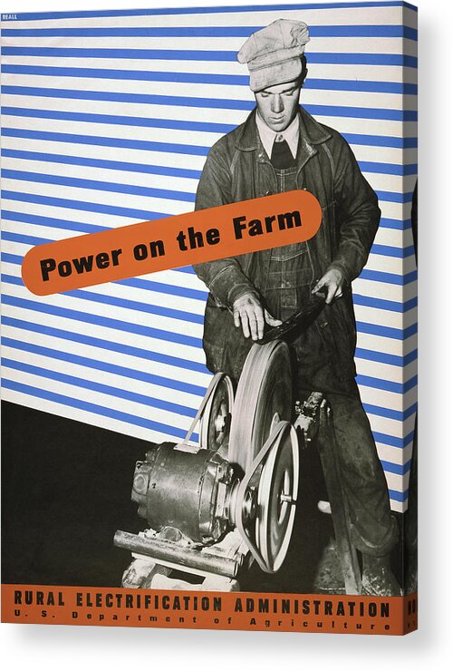 1940 Acrylic Print featuring the painting Rural Electrification, 1940 by Granger