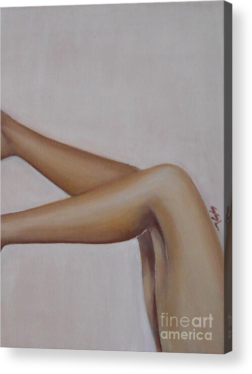 Naughty Acrylic Print featuring the painting Sassy by Jane See