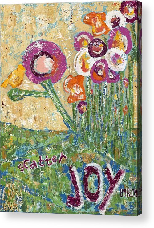 Flowers Acrylic Print featuring the painting Scatter Joy by Kirsten Koza Reed