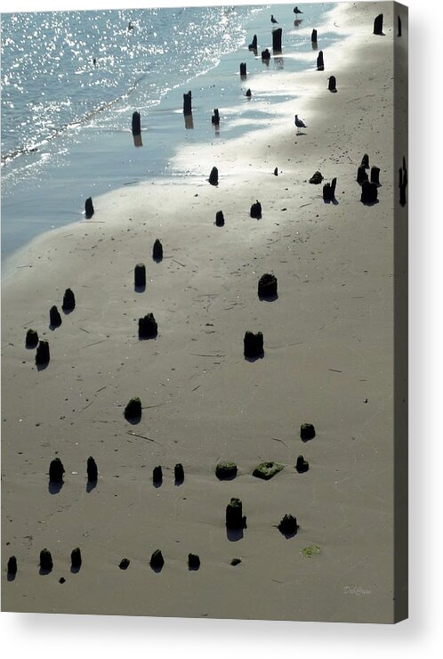 Sea Acrylic Print featuring the photograph Sea Piles by Deborah Crew-Johnson