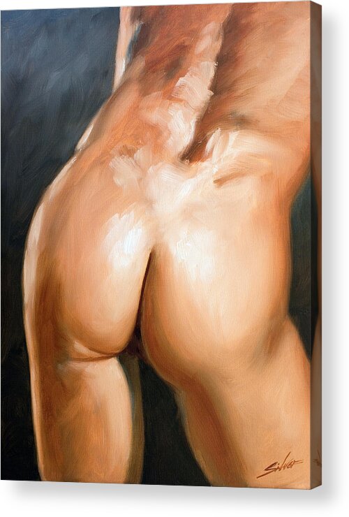 Erotic Acrylic Print featuring the painting Shake your moneymaker by John Silver