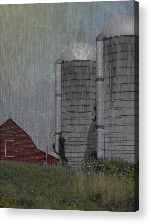 Barn Acrylic Print featuring the photograph Silo and Barn by Photographic Arts And Design Studio