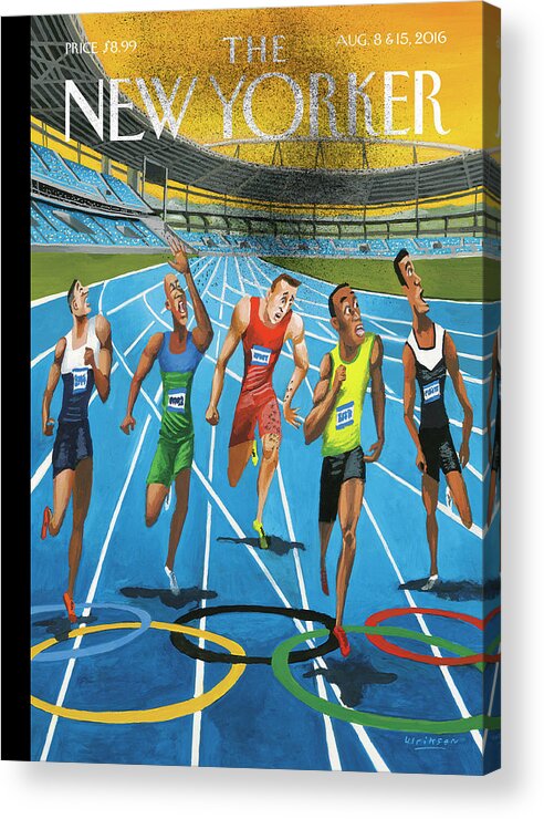 Olympics Acrylic Print featuring the painting Something In The Air by Mark Ulriksen