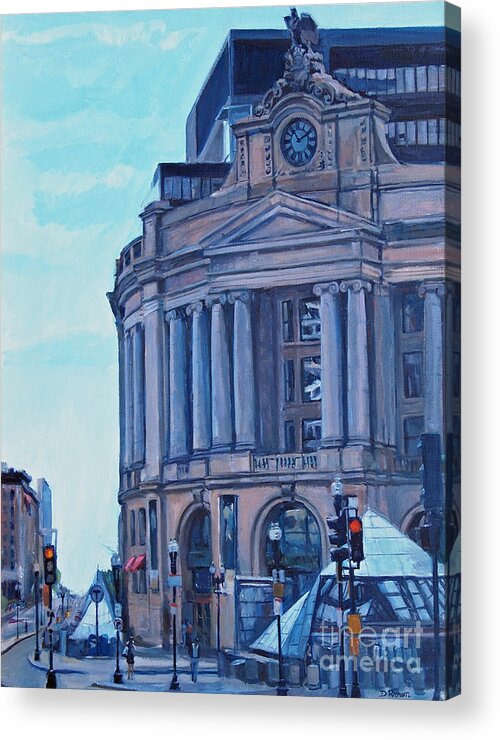 South Station Acrylic Print featuring the painting South Station by Deb Putnam