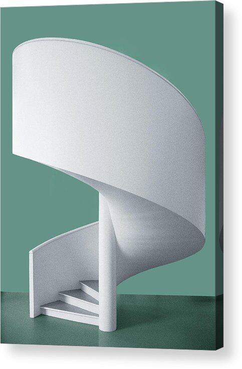 Architecture Acrylic Print featuring the photograph Spiral Staircase by Inge Schuster