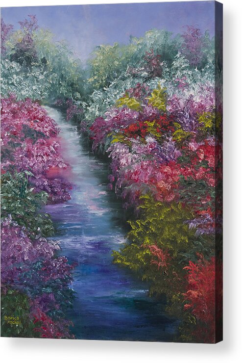 Landscape Acrylic Print featuring the painting Splash Of Spring by Darice Machel McGuire