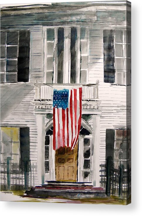 American Acrylic Print featuring the painting Stay Aware by John Williams