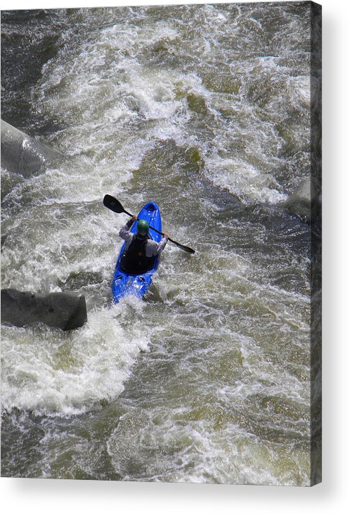 Kayak Acrylic Print featuring the photograph Straight Down The Middle by Frank Wilson
