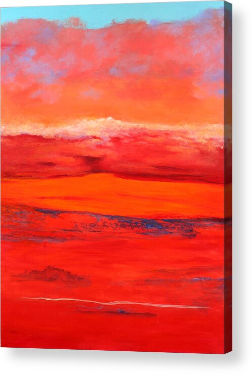 Clouds Acrylic Print featuring the painting Summer Heat 2 by M Diane Bonaparte