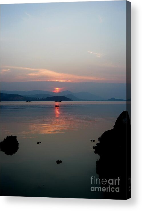Michelle Meenawong Acrylic Print featuring the photograph Sunset by Michelle Meenawong