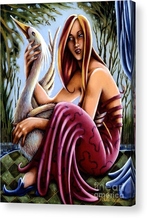 Fantasy Acrylic Print featuring the painting Swamp Song by Valerie White
