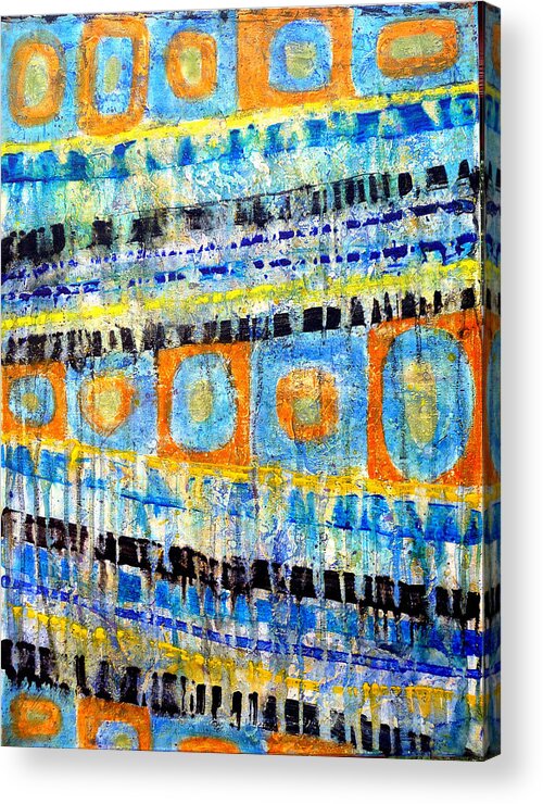 Abstract Acrylic Print featuring the painting Take Five by Jim Whalen