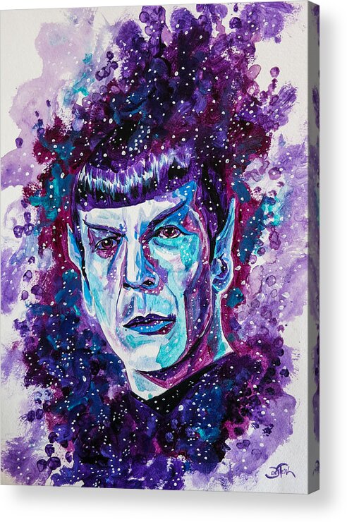 Portrait Acrylic Print featuring the painting The Final Frontier by Joel Tesch