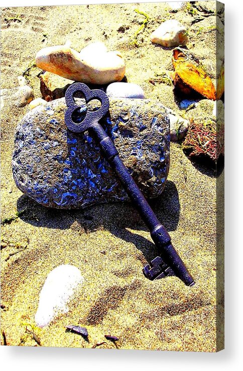 Key To Heaven Acrylic Print featuring the photograph The Key by Karen Jane Jones