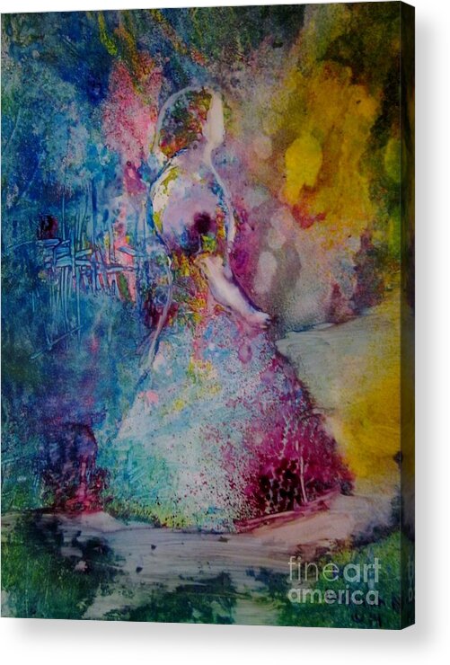 Woman Acrylic Print featuring the painting The Path by Deborah Nell