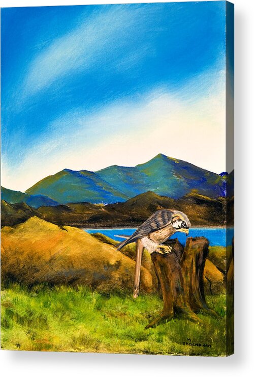 Susan Culver Landscape Fine Art Print Acrylic Print featuring the painting The sky is the limit by Susan Culver