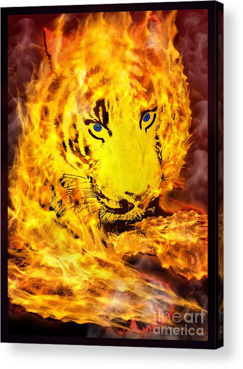 Art Acrylic Print featuring the photograph Tiger for Sale by Gary Keesler